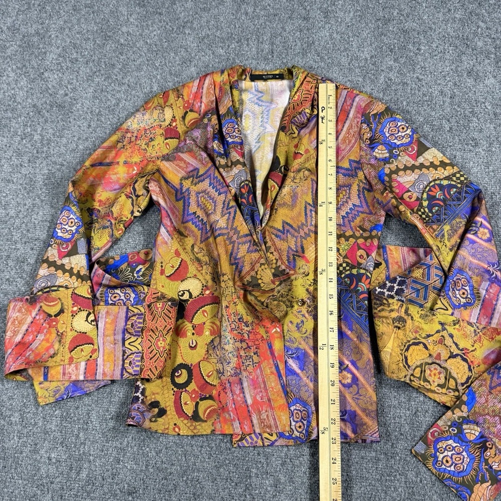 Etro Silk Top Womens 40 US Small Mosaic Spa Spartaco Tie Front Italy Luxury - Picture 8 of 9
